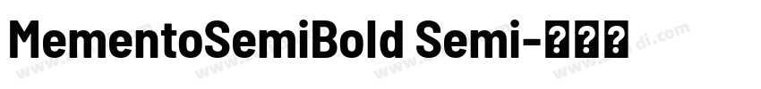 MementoSemiBold Semi字体转换